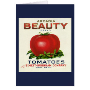 Vintage Fruit Crate Label, Arcadia Beauty Tomatoes Cards