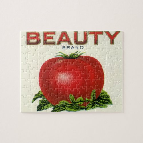 Vintage Fruit Crate Label Arcadia Beauty Tomatoes Jigsaw Puzzle