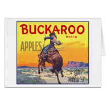 Vintage Fruit Crate Label Art, Buckaroo Apples