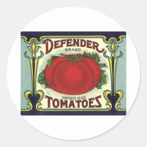 Vintage Fruit Crate Label Art Defender Tomatoes