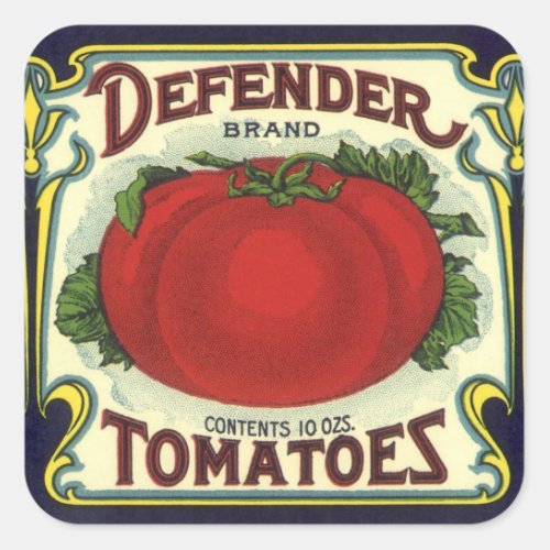 Vintage Fruit Crate Label Art Defender Tomatoes