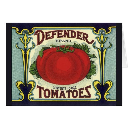 Vintage Fruit Crate Label Art Defender Tomatoes