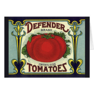 Vintage Fruit Crate Label Art, Defender Tomatoes Cards