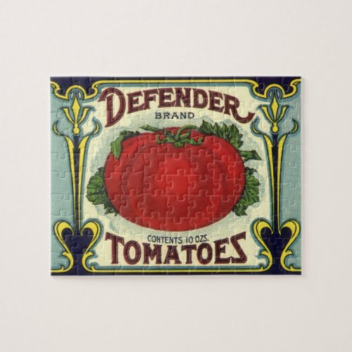 Vintage Fruit Crate Label Art Defender Tomatoes Jigsaw Puzzle