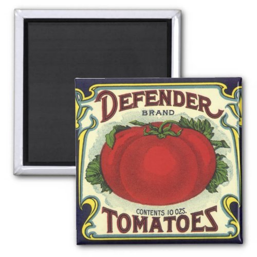 Vintage Fruit Crate Label Art Defender Tomatoes Magnet