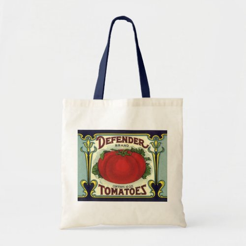Vintage Fruit Crate Label Art Defender Tomatoes Tote Bag