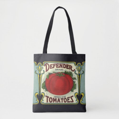 Vintage Fruit Crate Label Art Defender Tomatoes Tote Bag