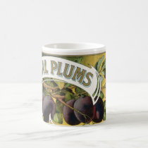 Vintage Fruit Crate Label Art, Imperial Plums