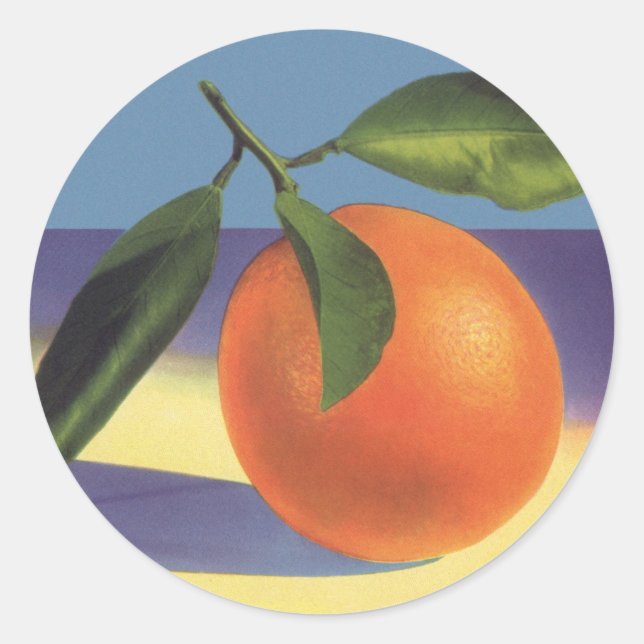 Vintage Fruit Crate Label Art, Juciful Oranges (Front)
