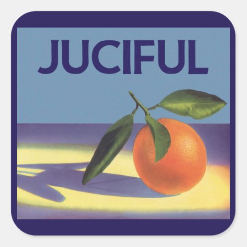 Vintage Fruit Crate Label Art Juciful Oranges