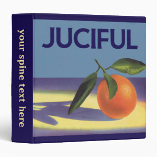 Vintage Fruit Crate Label Art, Juciful Oranges Binder