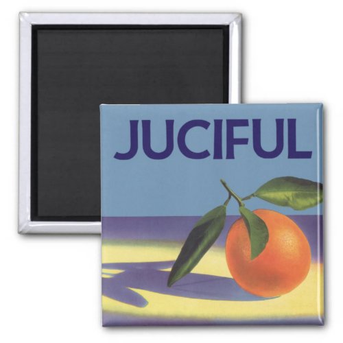 Vintage Fruit Crate Label Art Juciful Oranges Magnet