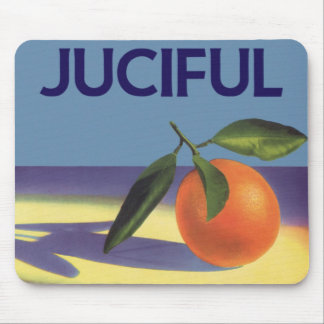 Vintage Fruit Crate Label Art, Juciful Oranges Mouse Pad