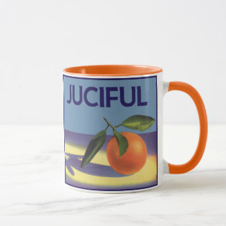 Vintage Fruit Crate Label Art, Juciful Oranges Mug