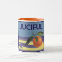 Vintage Fruit Crate Label Art, Juciful Oranges