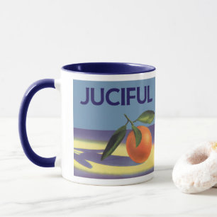 Vintage Fruit Crate Label Art, Juciful Oranges Mug