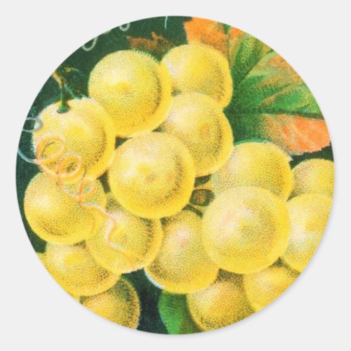 Vintage Fruit Crate Label Art Muscat Grapes