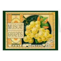 Vintage Fruit Crate Label Art, Muscat Grapes