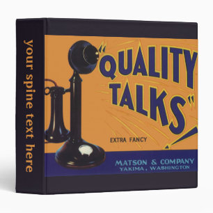 Vintage Fruit Crate Label Art, Old Fashioned Phone Binder