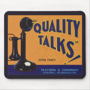 Vintage Fruit Crate Label Art, Old Fashioned Phone Mouse Pad