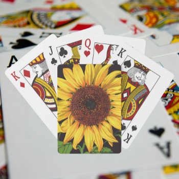 Vintage Fruit Crate Label Art Orangedale Sunflower Playing Cards by YesterdayCafe at Zazzle