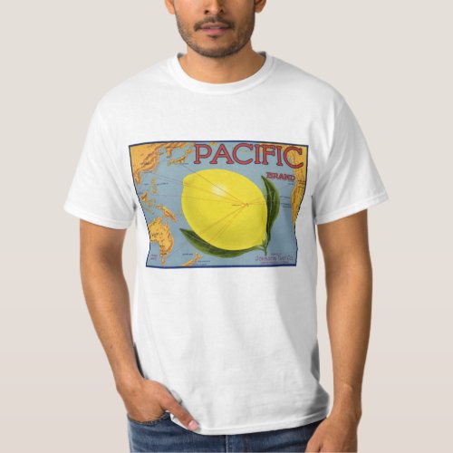 Vintage Fruit Crate Label Art Pacific Lemon Citrus