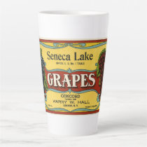 Vintage Fruit Crate Label Art, Seneca Lake Grapes