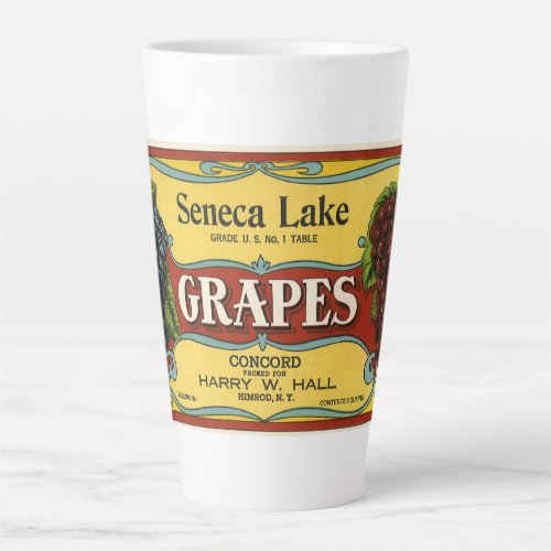 Vintage Fruit Crate Label Art, Seneca Lake Grapes