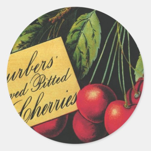 Vintage Fruit Crate Label Art Thurber Cherries