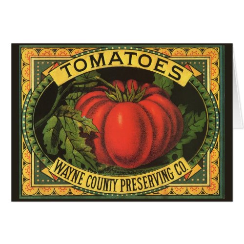Vintage Fruit Crate Label Art Wayne Co Tomatoes