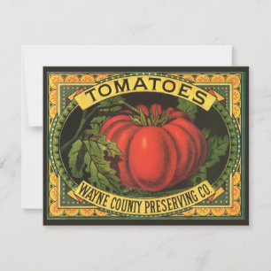 Vintage Fruit Crate Label Art, Wayne Co Tomatoes