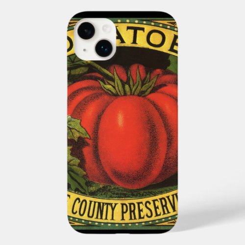 Vintage Fruit Crate Label Art Wayne Co Tomatoes Case_Mate iPhone 14 Plus Case