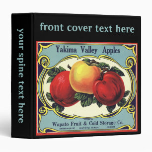 Vintage Fruit Crate Label Art Yakima Valley Apples Binder