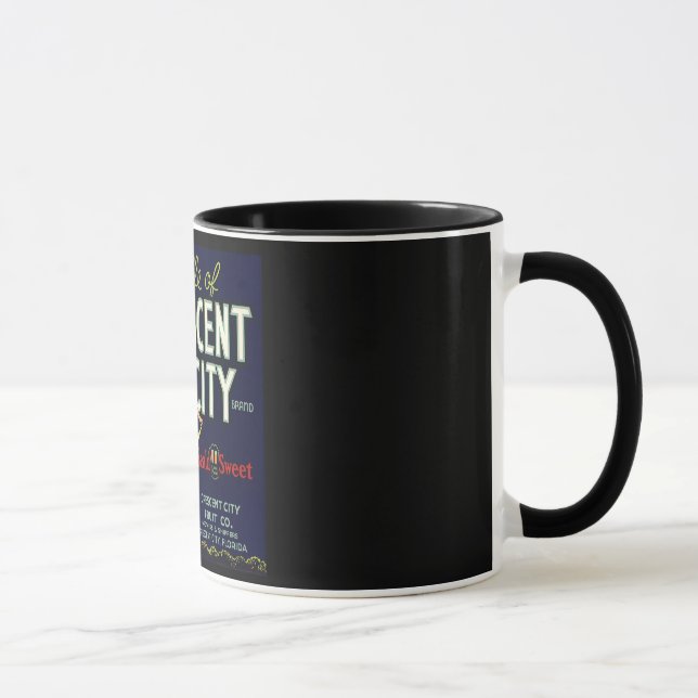 Vintage Fruit Crate Label Mug (Right)