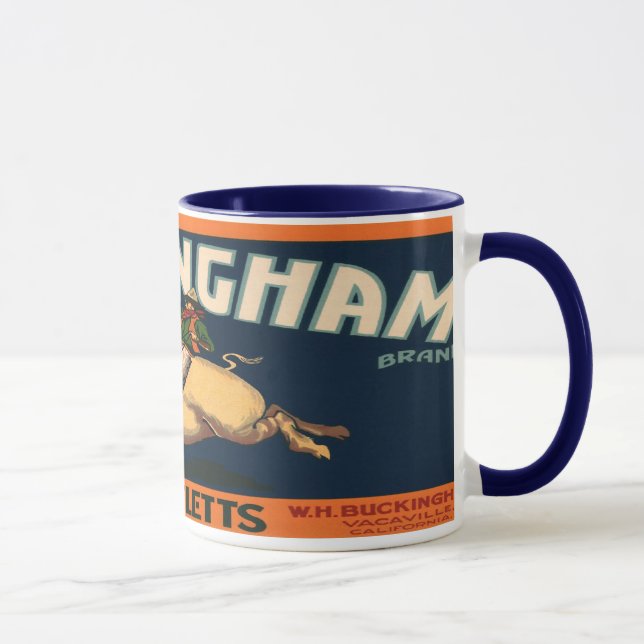 Vintage Fruit Crate Label Mug (Right)