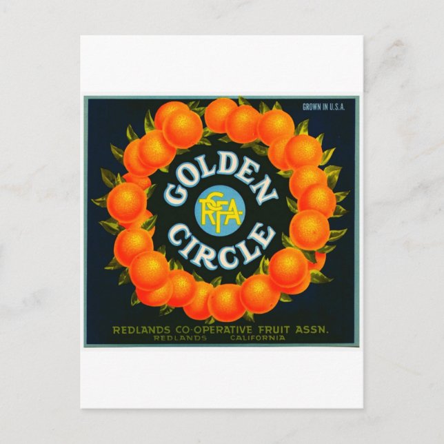 Vintage Fruit Crate Label Postcard (Front)