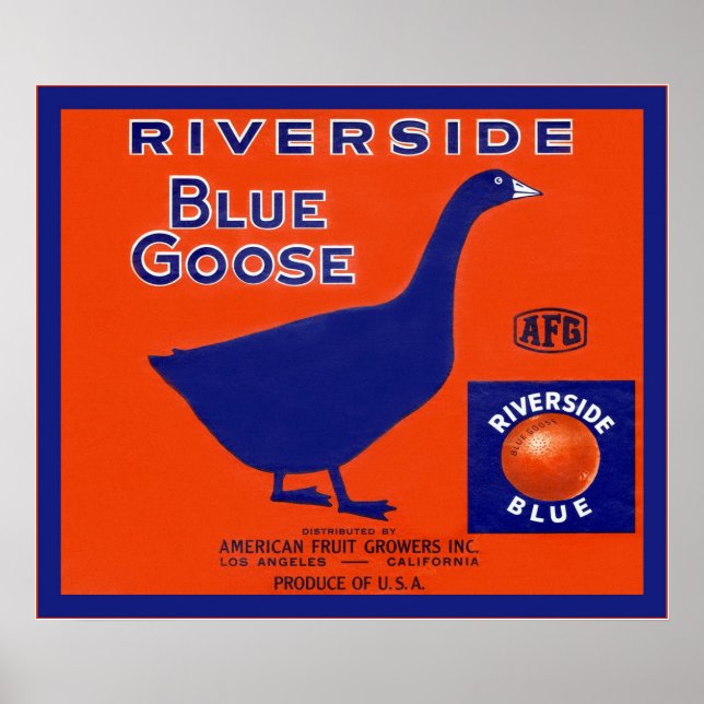 Vintage Fruit Crate Label Poster (Front)