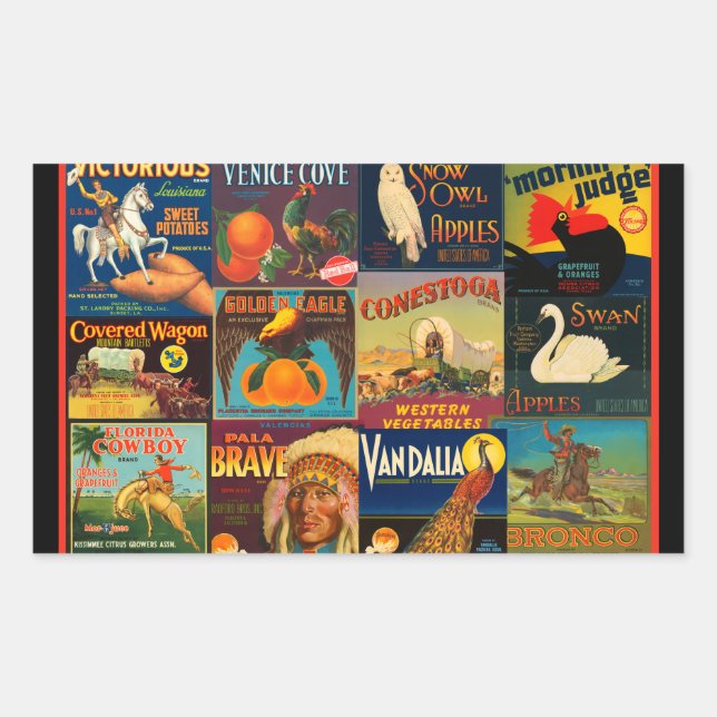 Vintage Fruit Crate Labels (Front)