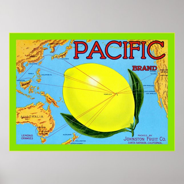 Vintage Fruit Crate Lable Poster (Front)