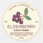 Vintage Fruit Elderberry Jam Homemade Product Classic Round Sticker