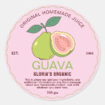 Vintage Fruit Guava Juice Homemade Product Classic Round Sticker