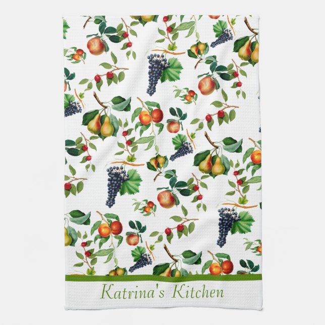 Vintage Fruit Kitchen Towel (Vertical)
