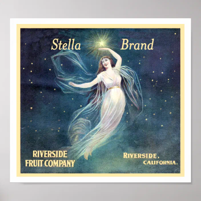 Vintage Fruit Label Art Woman California Poster Zazzle Com