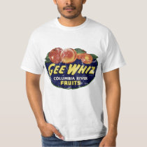 Vintage Fruit Label Peaches, Funny Gee Whiz