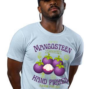 Vintage Fruit Label Tropical Mangosteen T-Shirt