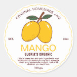 Vintage Fruit Mango Jam Homemade Product Classic Round Sticker