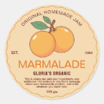 Vintage Fruit Marmalade Jam Homemade Product Classic Round Sticker