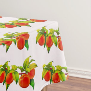 Vintage Fruit on Vine Peaches Apricots Tablecloth