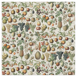 Vintage Fruit Pattern by Adolphe Millot Fabric