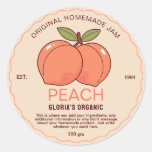 Vintage Fruit Peach Jam Homemade Product Classic Round Sticker